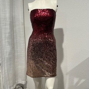 wine sequence dress from fashion nova. XL